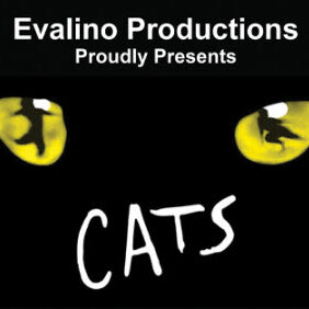 cats Promotional banner for "Cats" with glowing yellow eyes.